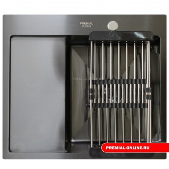 Кухонная мойка PREMIAL PR5851 Swift Silk Brush графит (левое крыло) 210016